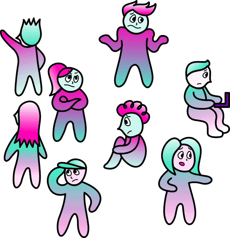 A Team that is not working together.